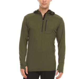 Men's Wool 1/4 Zip Merino Sun Hoodie