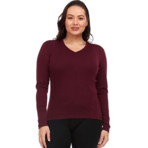 Women's 100% Merino Wool V-Neck